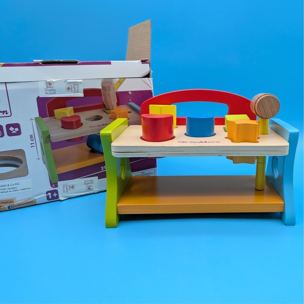 Eichhorn Educational Toys Wooden Pounding Hammer Bench Set High Quality Wood